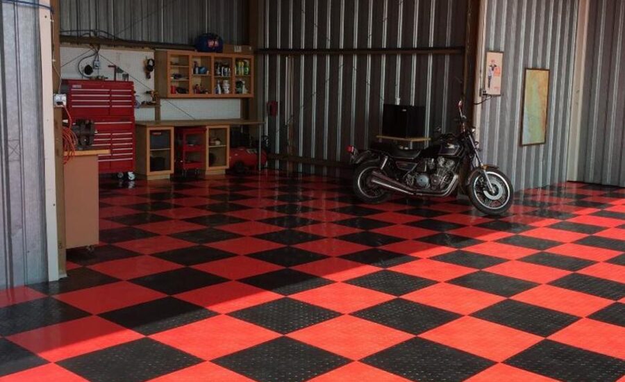 רצפה מודולרית למוסך